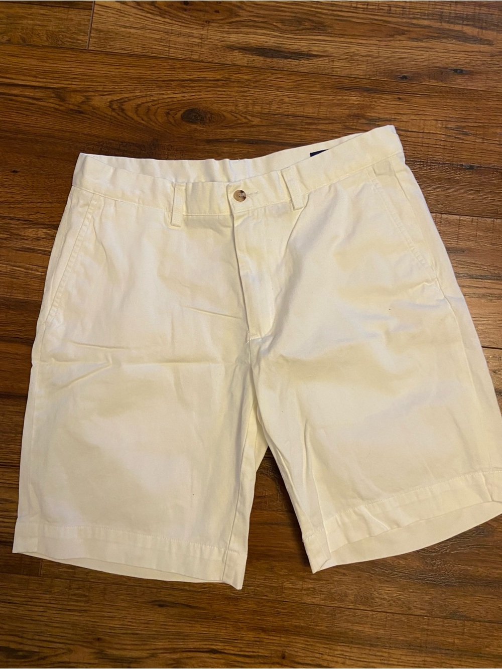 Polo Ralph Lauren Shorts Mens Size 32 White Cotton Chino Flat Front Classic Fit